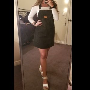 Black overall-style dress